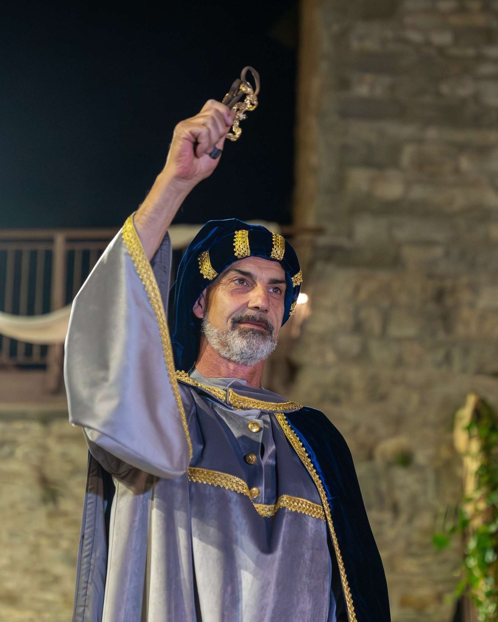 Historic medieval procession through the streets of Pietralunga during the Palio della Mannaja